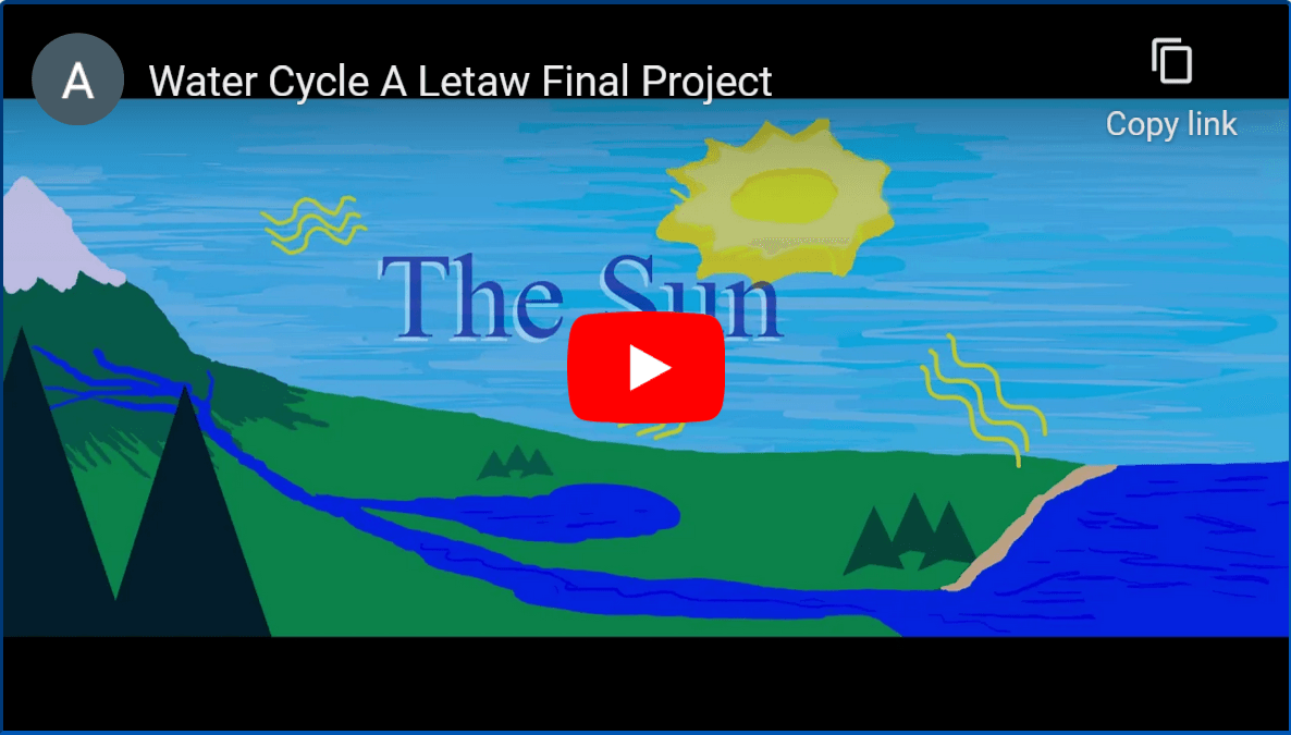 Picture of water cycle video.