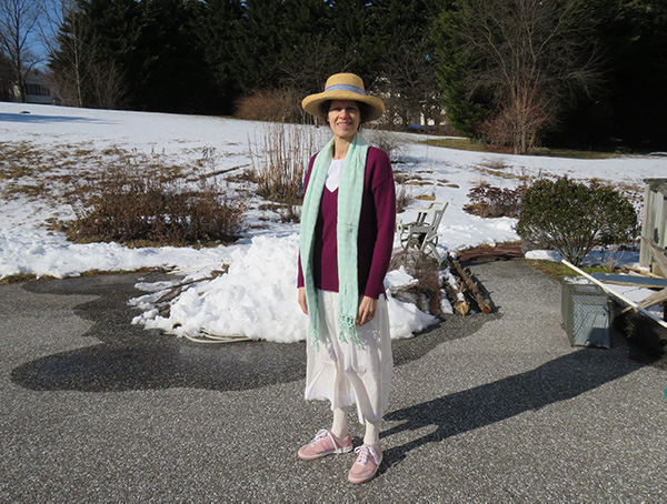 Picture of woman posing during a winter day.